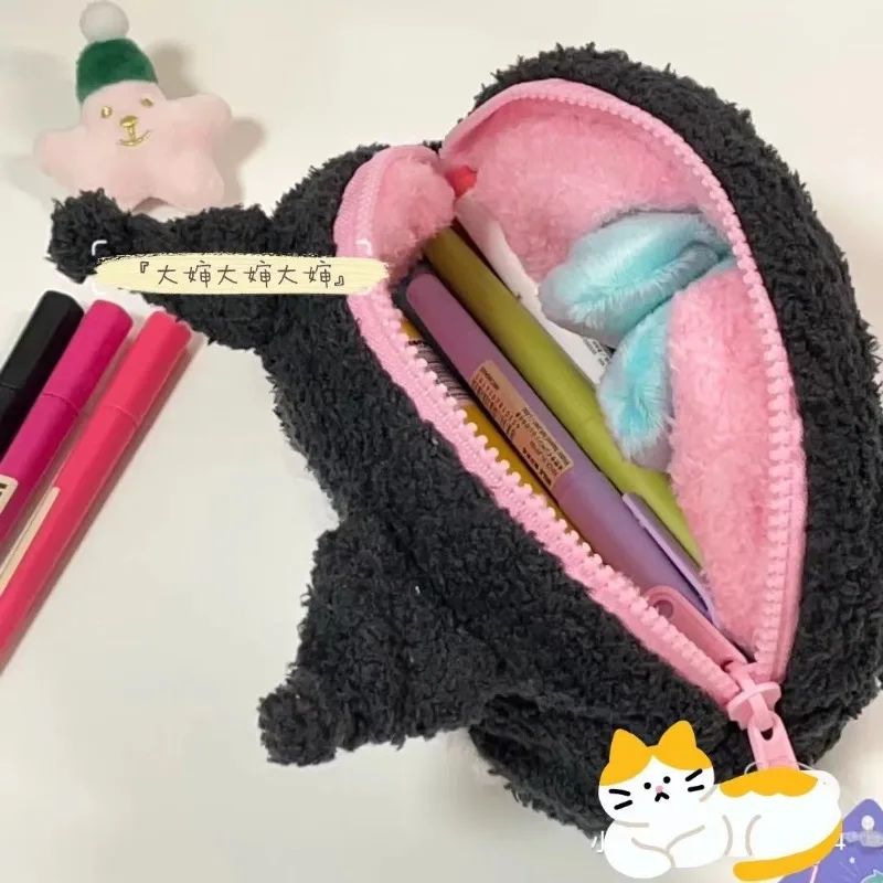 กระเป๋าเครื่องสำอางลายการ์ตูนน่ารัก คุโรมิ มายเมโลดี้ ซานริโอ สำหรับนักเรียน กระเป๋าใส่ปากกาสองด้าน ของขวัญสำหรับเด็ก