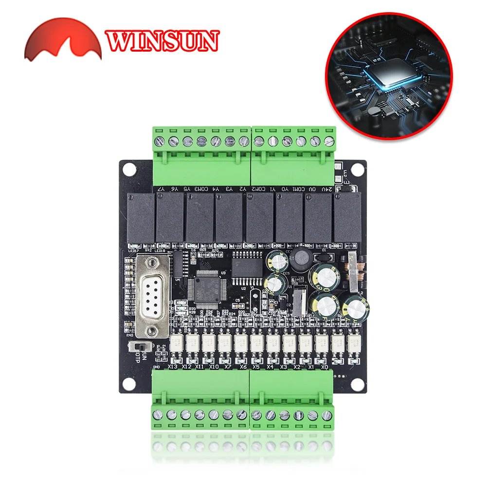 12 in 8 Relay output FX1N-20MR Control board DC24V Power with Shell and Base