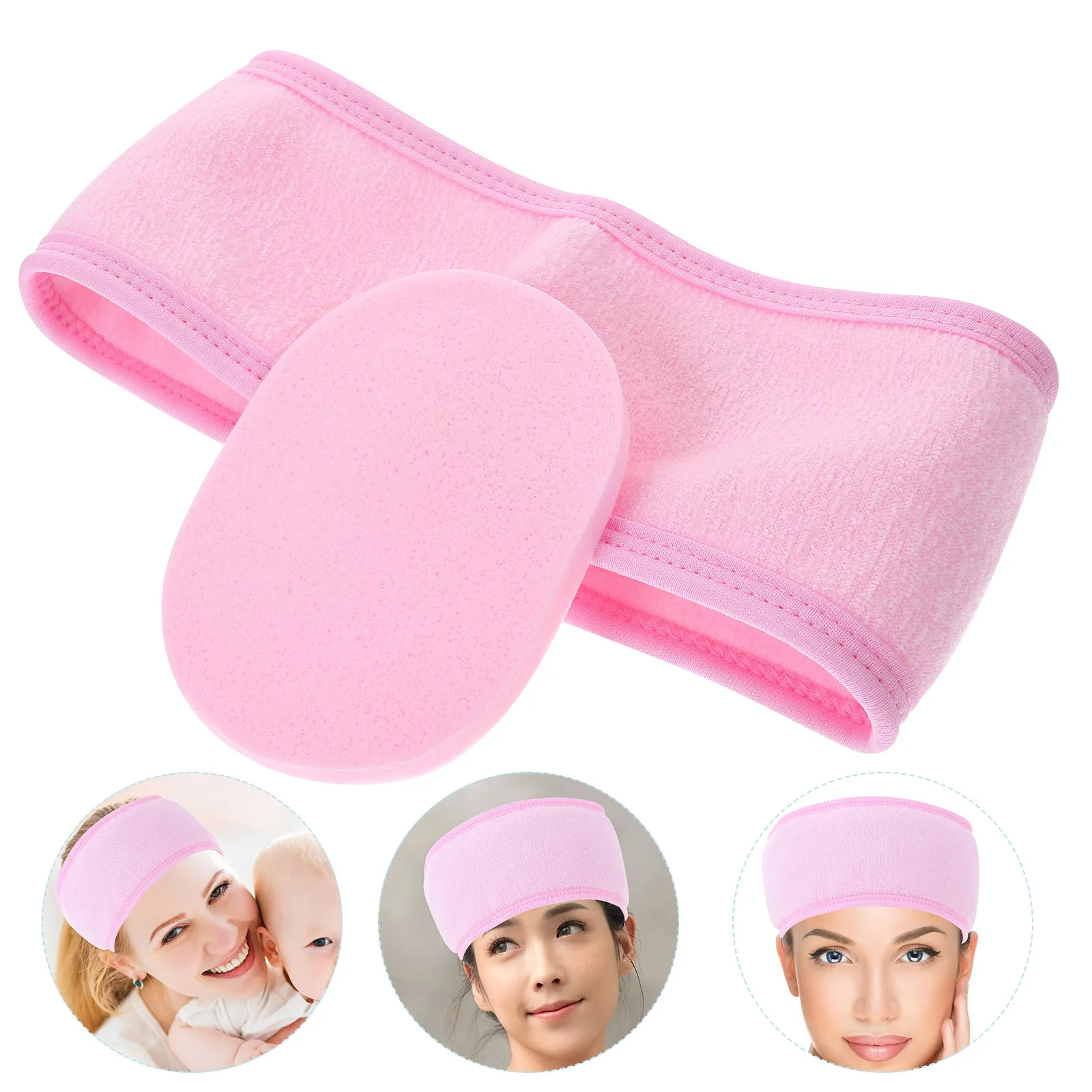 

Soft Fabric Face Washing Headband For Women Makeup Hair Wrap Skid-Resistant Lightweight Reusable Skincare Bath Accessory Facial