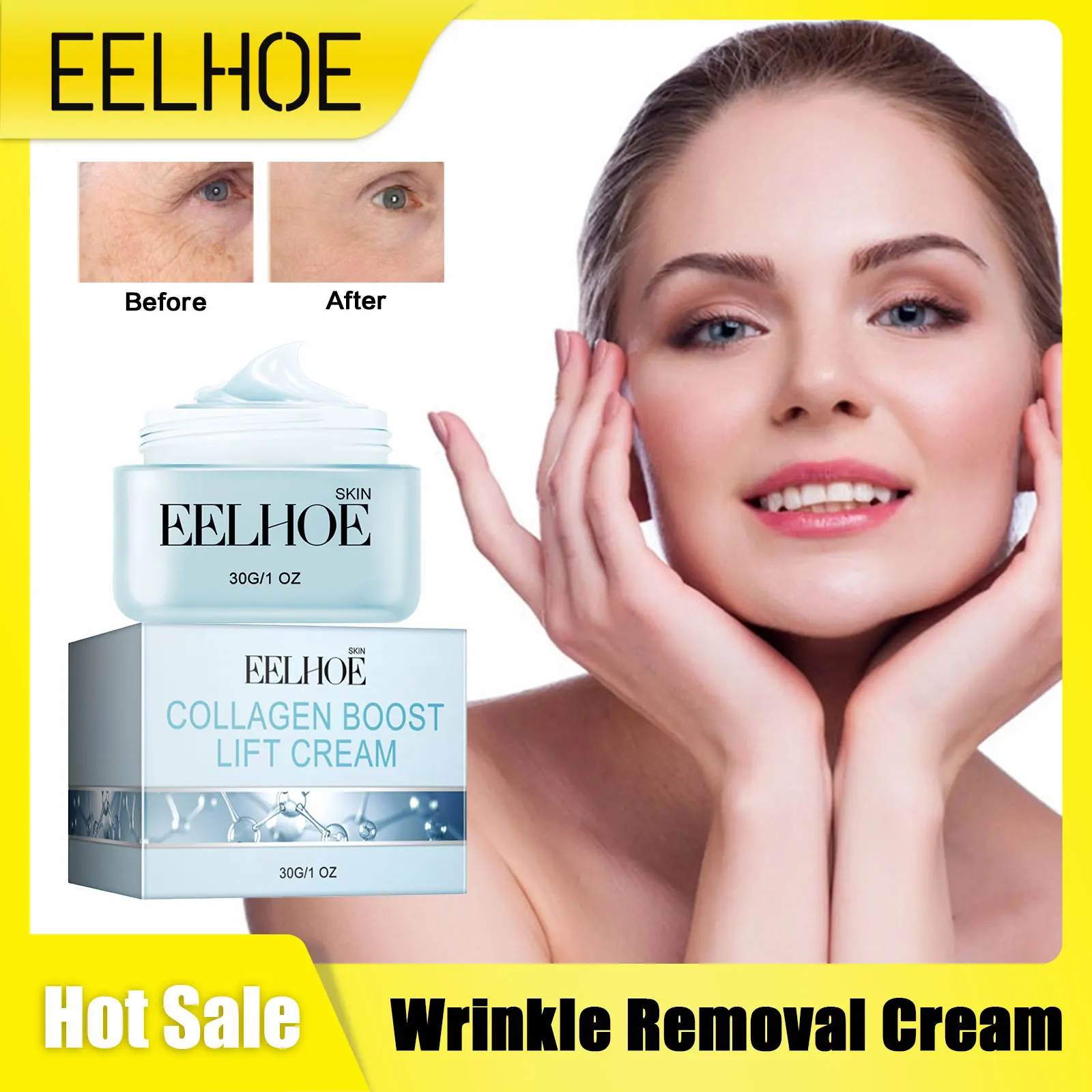 

Anti-Wrinkle Face Cream Lifting Collagen Boost Anti-Aging Firming Face Skin Care Moisturizer Wrinkle Removal Cream Instant 30g