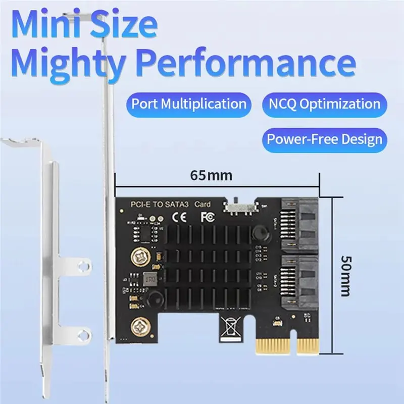 Stylish-SATA 3.0 For Pcie Expansion Card 2-Port 6Gbps Controller Adapter For SSD HDD NAS For Windows Linux Hot-Swappable ASM1061