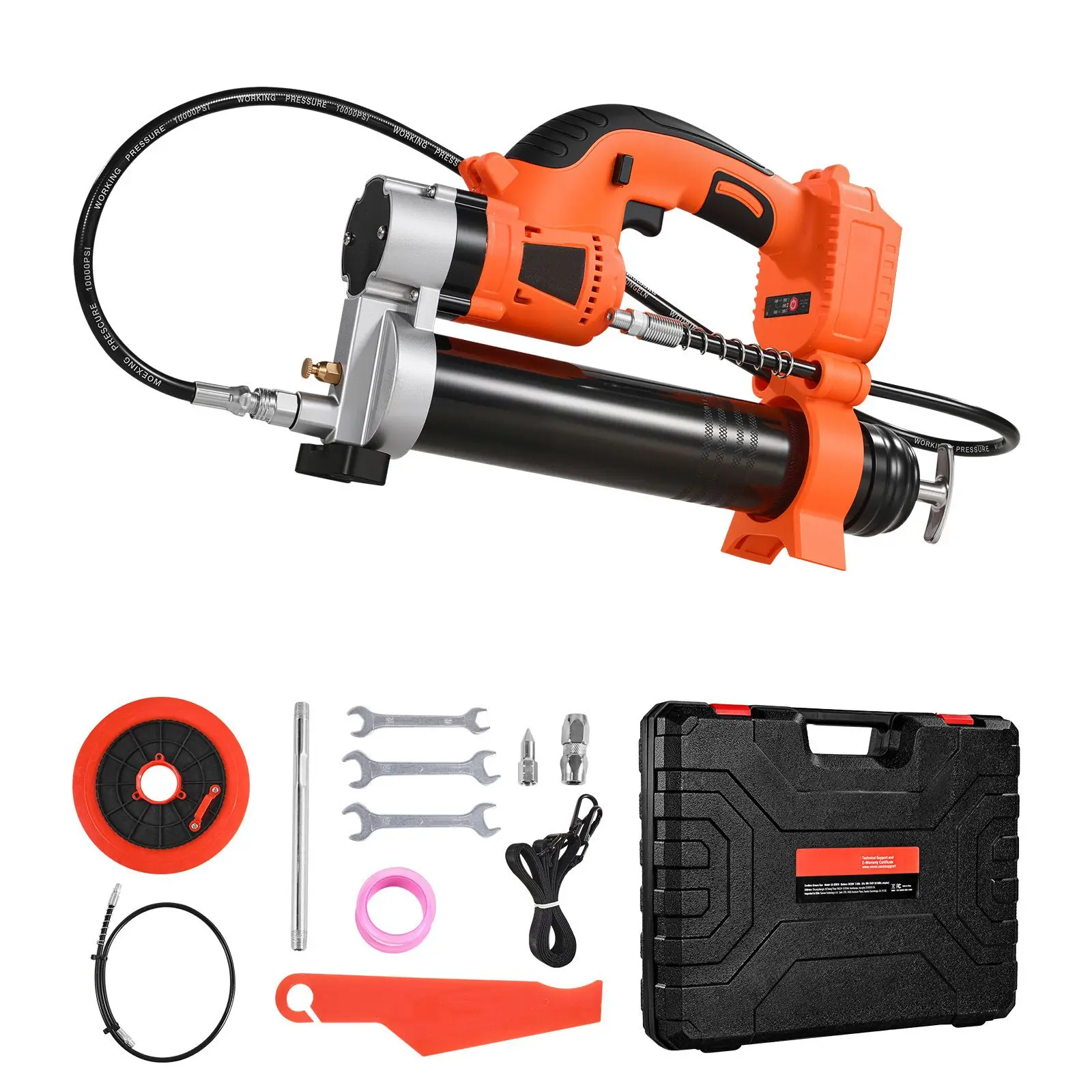 Cordless Grease Gun, 8000 PSI Max Pressure, Electric Grease Gun with LED Light & 35.4-inch Long Hose, Compatible with 18V Makita