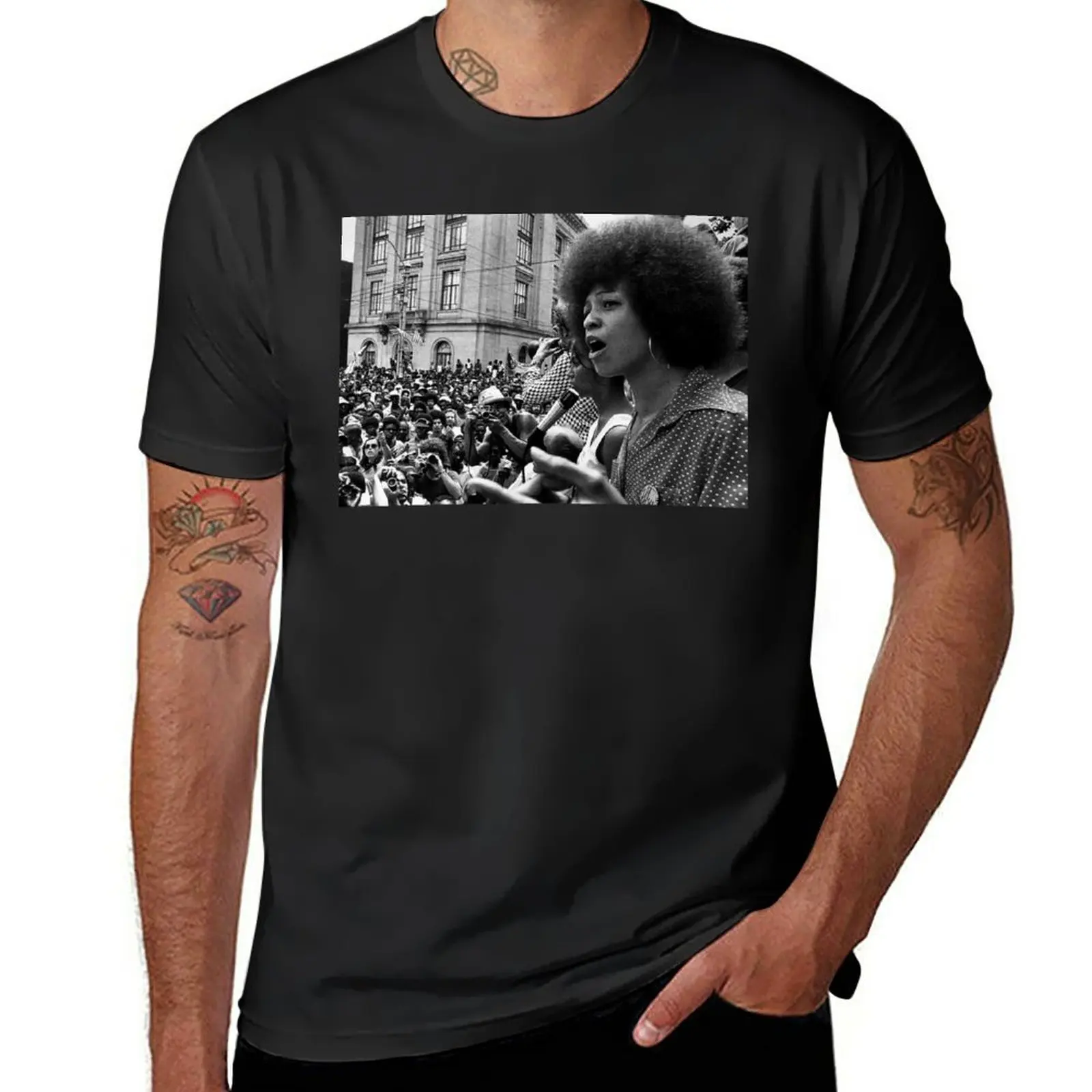 

New Angela Davis Speech T-Shirt sweat shirts custom t shirt tees kawaii clothes t shirt for men