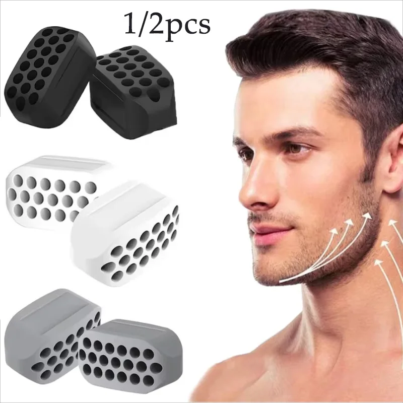 Silicone Jaw Line Exerciser Jawline Chew Ball Fitness Facial Toner Face And Neck Muscle Trainer Chin Cheek Exercise Jawliner
