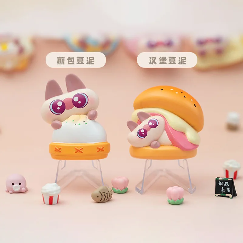 2025 معجون الفول الذواقة سلسلة صندوق أعمى غامض اليدوية لطيف الفن العصرية اللعب الراتنج دمية الثلاجة ملصق مفاجأة هدية