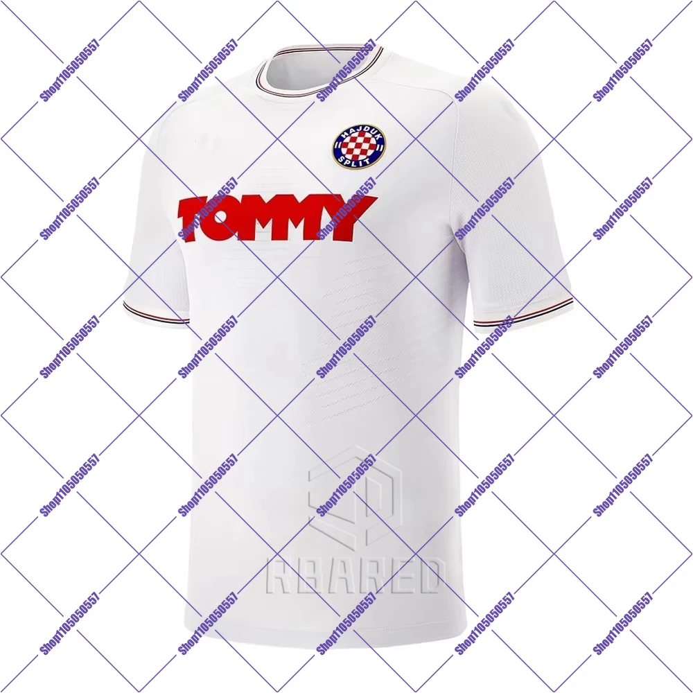 2025 رجل Hajduk سبليت قصيرة الأكمام قميص كرة القدم الشباب ملابس رياضية المتضخم التدريب كرة القدم موحدة تنفس للجنسين جيرسي