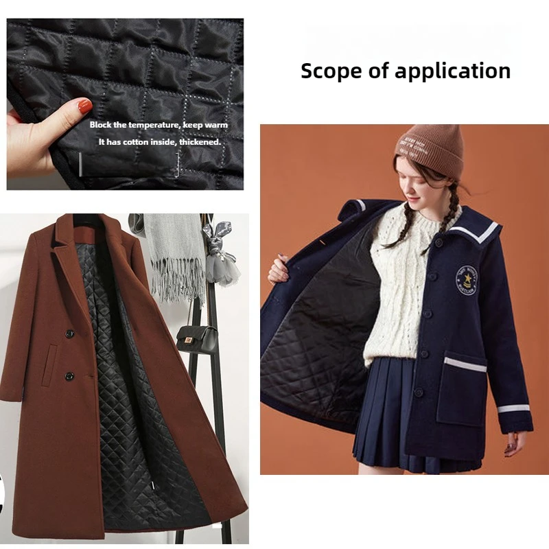 Thickend Polyester Cotton Coat Lining Fabric Plain Per Meter for Clothing Pants DIY Sewing Winter Warm Textile Soft Anti-wrinkle