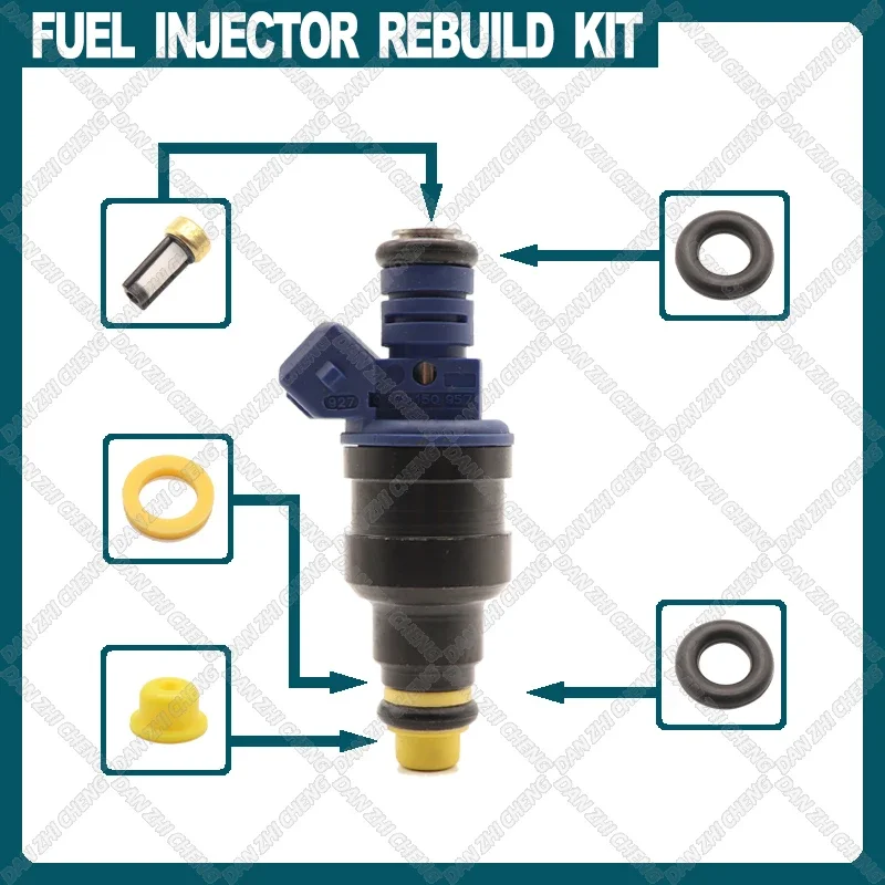 

Fuel Injector Service Repair Kit Filters Orings Seals Grommets for 0280150957 Dodge Chrysler Plymouth 3.8L 3.9L