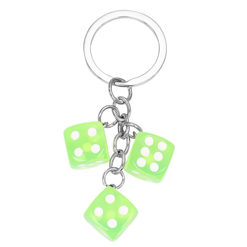 Stylish Luck Dice Casino Style Unisex Apparel Accessories Metal Pendant Backpack Key Hanging Keychain Party Friendship Trinket