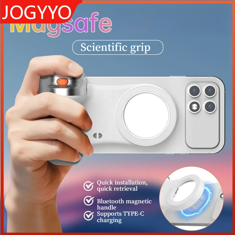 

Smart Bluetooth Handheld Portable Phone Holder Selfie Phone Handle Magnetic Camera With Fill Light for Iphone Android Phone