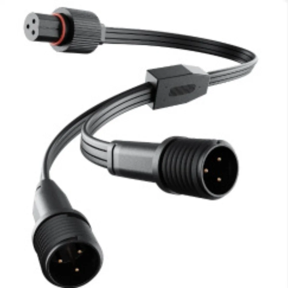 Waterproof Y-Shaped Power Splitter Cord For Fixed Outdoor Lighting Compatible Models H705A/H705B/H705C Extension Line