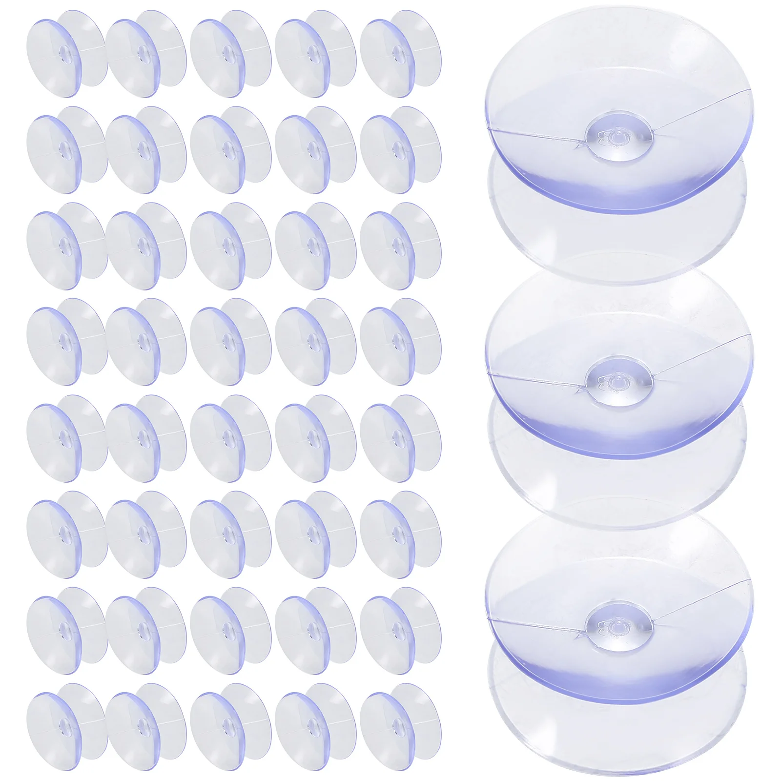 

100 Pcs Double-sided Anti-collision Suction Cups 30mm Glass Hooks Reusable Small Holder Suction Pads for Windows
