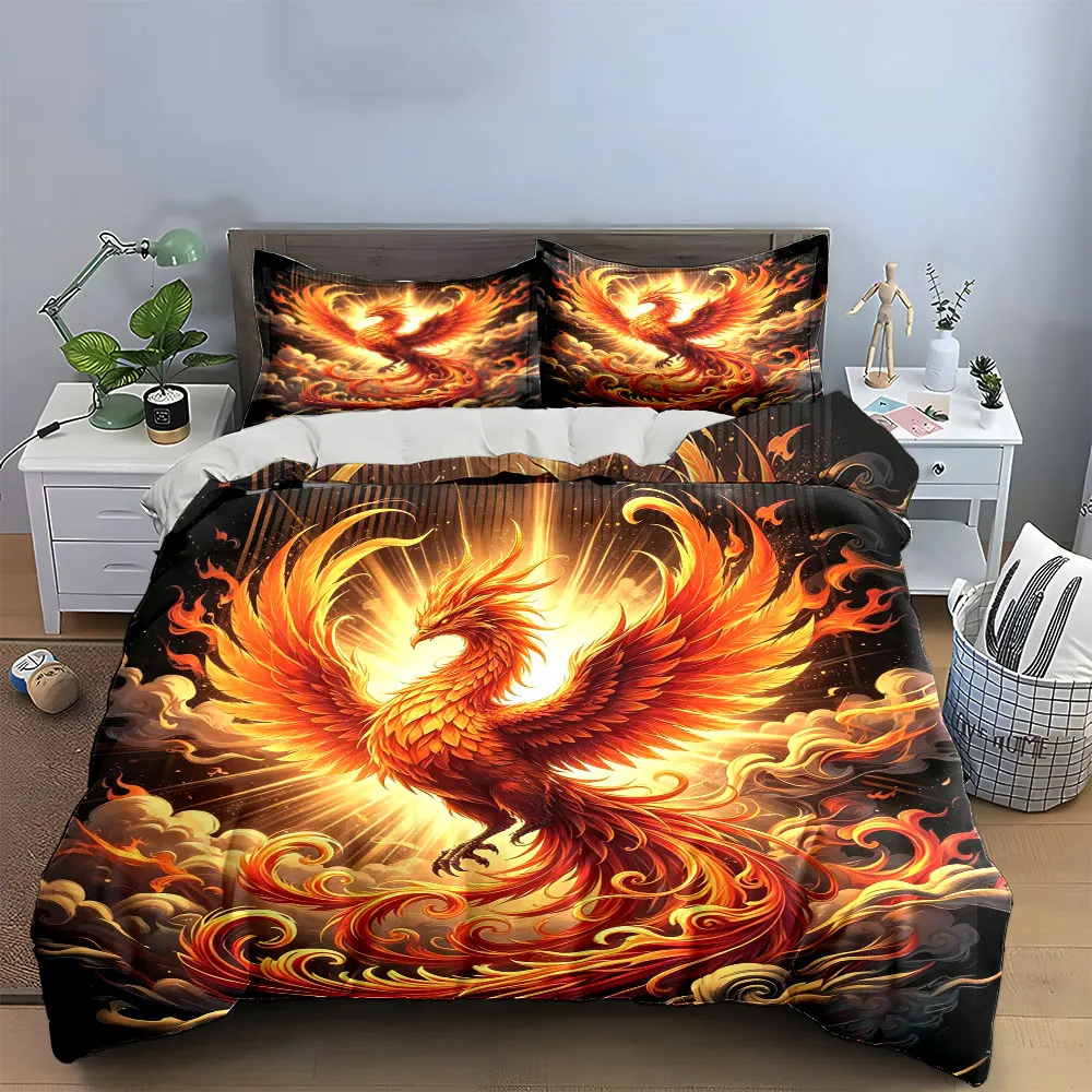 

"Phoenix Art Decor Set" Soft Comfortable Duvet Cover Bedding Set Included 1*Duvet Cover & 2*Pillowcases, gift