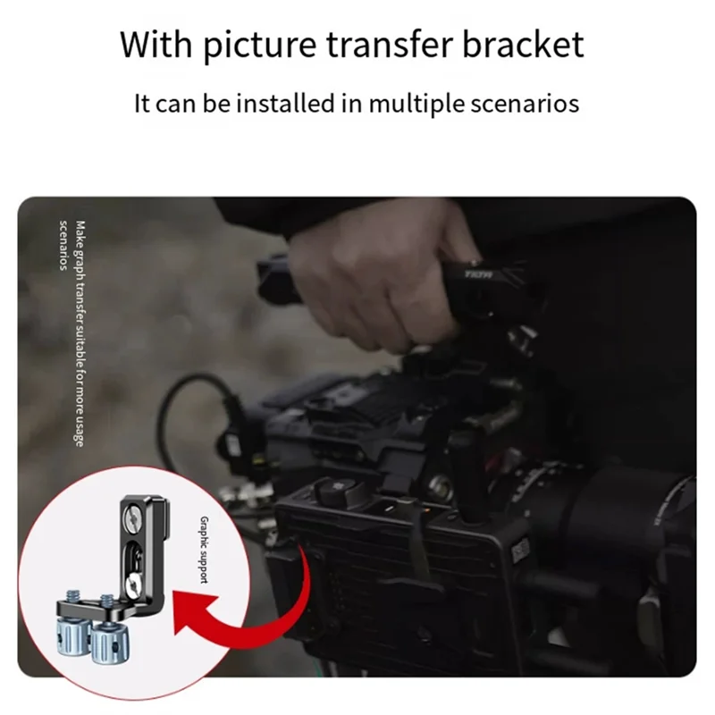 B27B 1/4 Scew Transmission Mounting L Bracket With Cold Shoe Mount For DJI TRANSMISSION TX Holder For DSLR Camera Cage