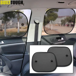 Super Quality 2pcs Black Side Car Sun Shades Rear Window Sunshades Cover Mesh Visor Shield Screen Interior UV protection kids