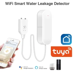 Tuya-sistema de alarma de seguridad para el hogar, detector de inmersión de agua, desbordamiento, WiFi