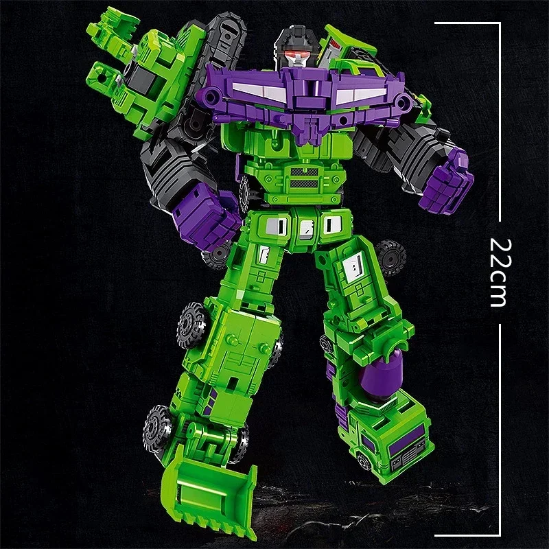BaoHaiXing Transformatie Speelgoed 6 in 1 G1 Devastator Model Action Figure kleinschalige 22 cm Robot Scrapper Hook Mixmaster Scavenger