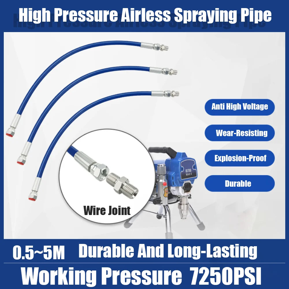 

0.5~5M High-Pressure Airless Spraying Machine Accessories Connecting Pipe, Side Pipe Short Pipe Airless High-Pressure Pipe