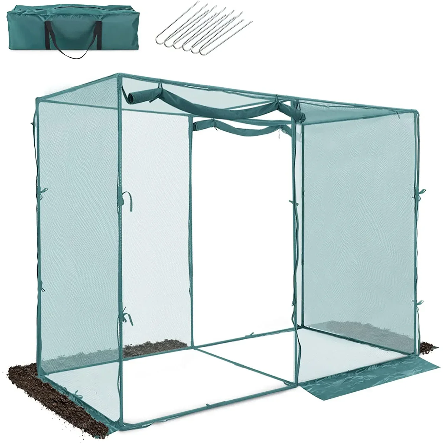 Size Movable Eco-friendly Outdoor Gardening Crop Cage Plant Protection Tent Anti-bird Transparent Suitable for Back Garden
