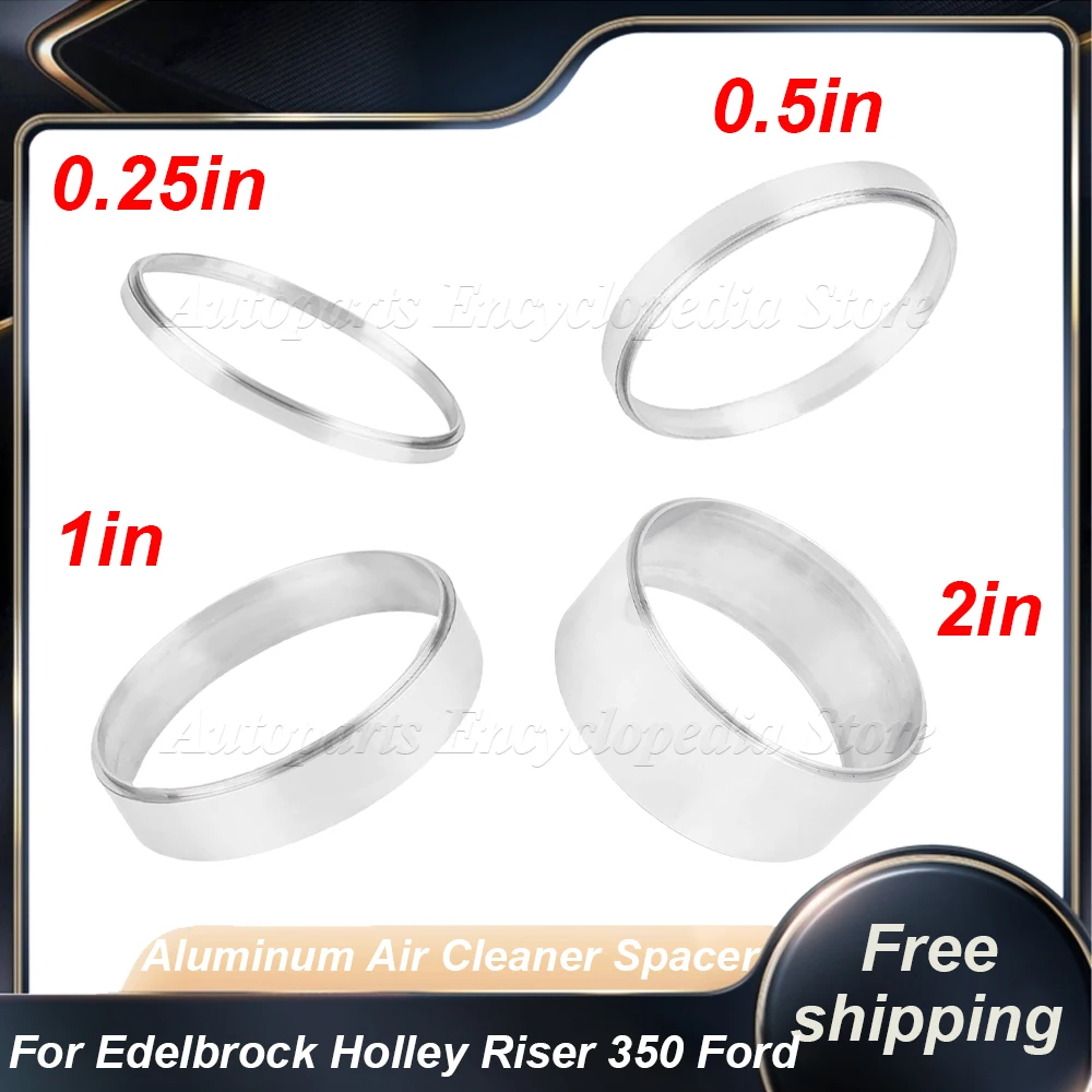 0.25inch 0.5inch 1inch 2inch Aluminum Air Cleaner Spacer Fit For Edelbrock Holley Riser SBC BBC 350 454 Ford