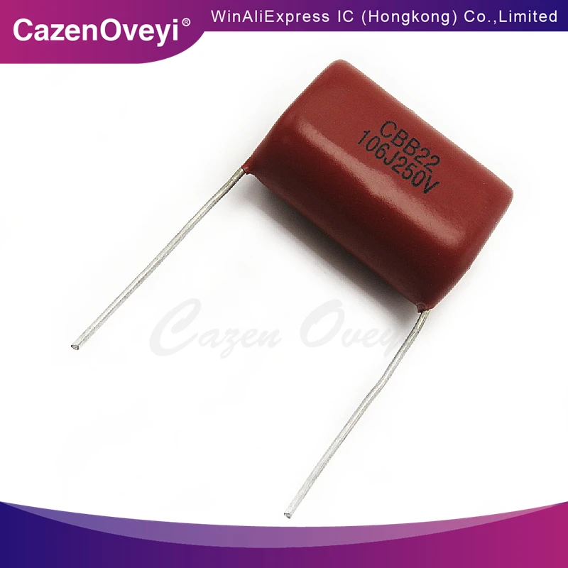 5piece CBB22 Polypropylene Metallized Film Capacitor 250V106J 106K 10UF 250V