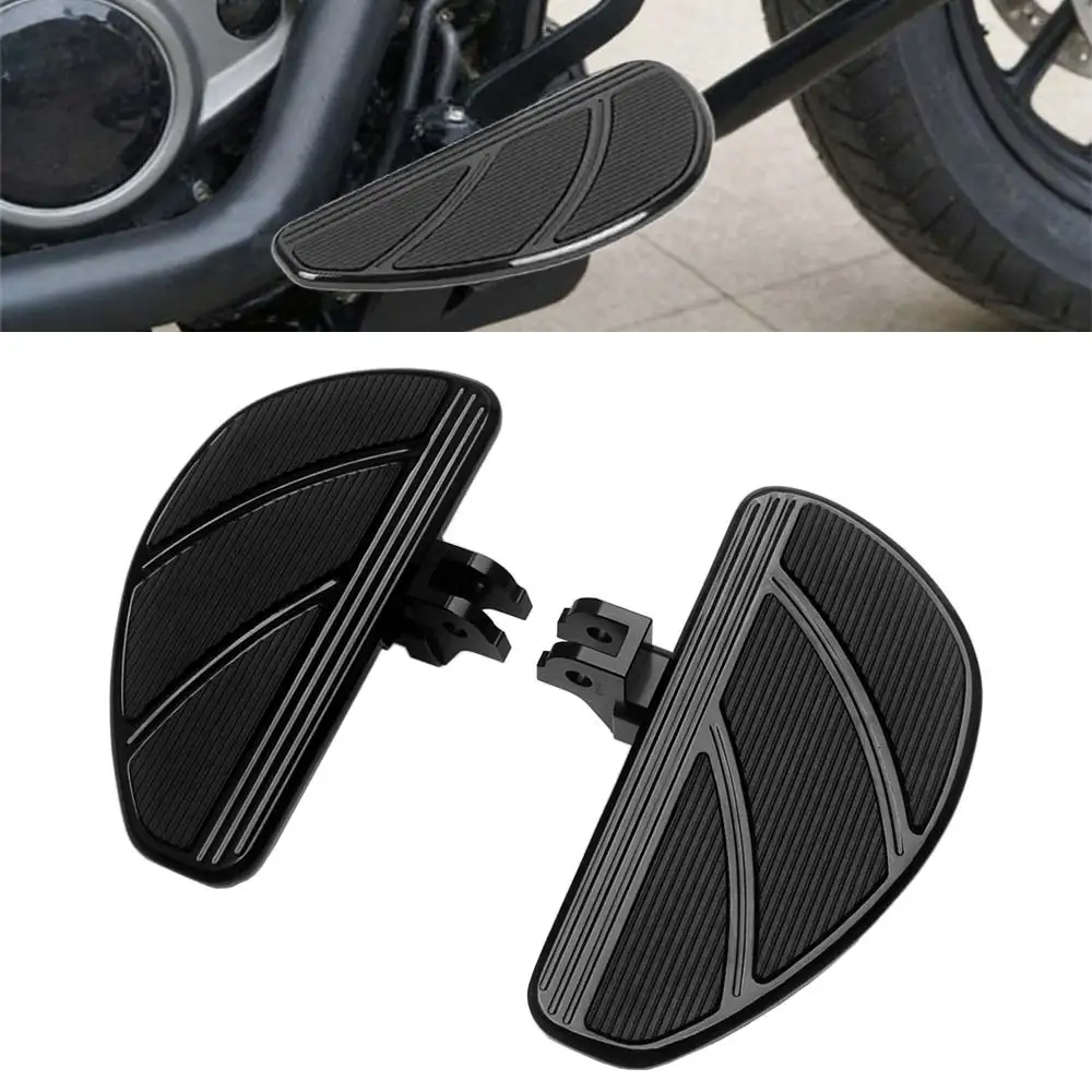 1 Pair Front Floorboard Motorcycle Foot Pegs Adjustable Footrest Fits For Harley Davidson Rh975 Rh975S Rh1250S 2021-2026 Black