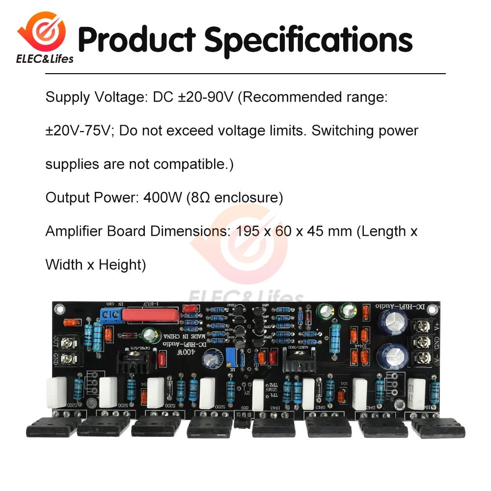 400 واط أحادية مكبر للصوت مجلس وحدة صوت عالية الطاقة مع 1943 + 5200 أنبوب عالي الطاقة تيار مستمر 20-90 فولت لأنظمة الصوت المهنية