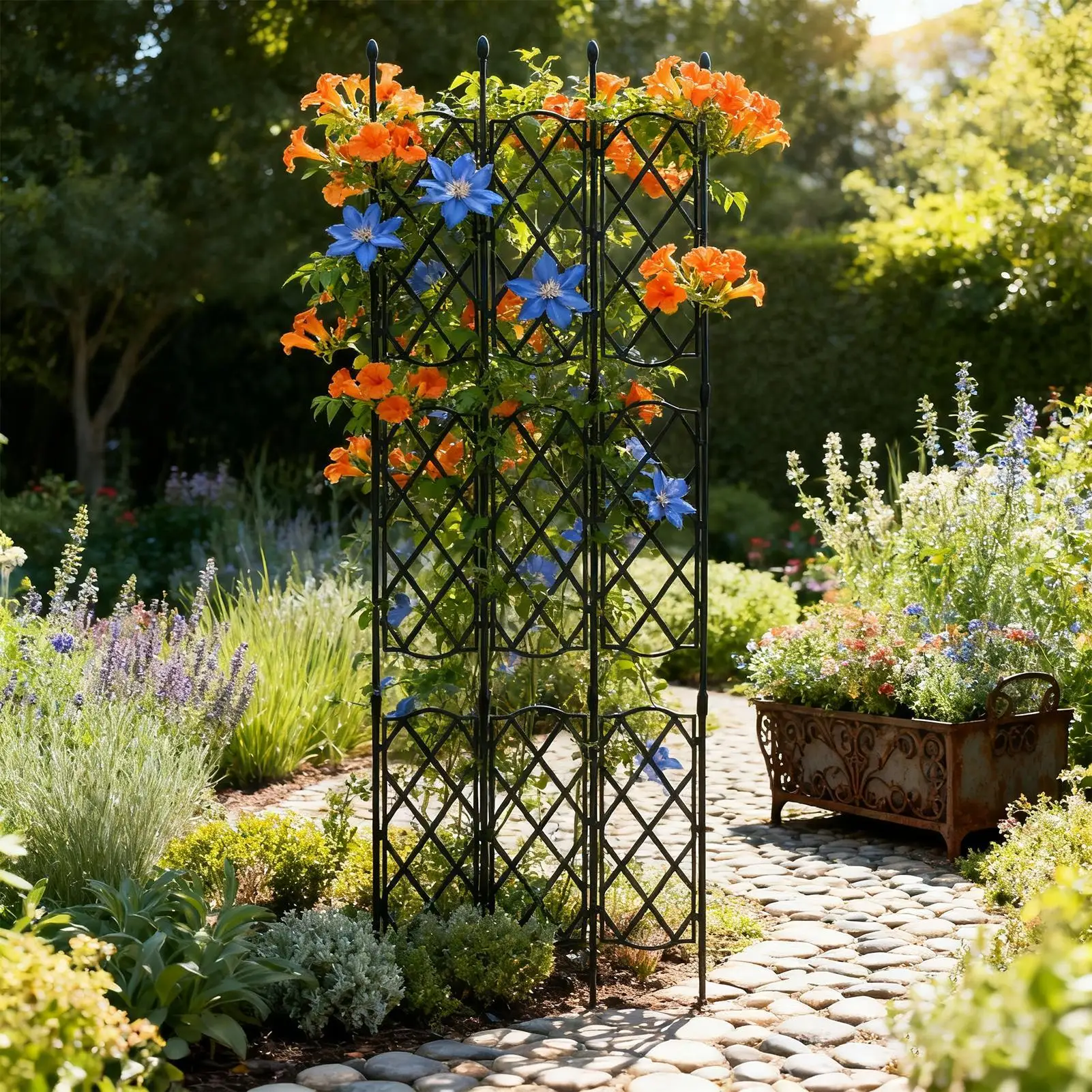 

Plant Trellis Indoor Detachable Houseplants Obelisk Climbing Cucumber Support Trellis For Balcony Terrace Yard Backyard