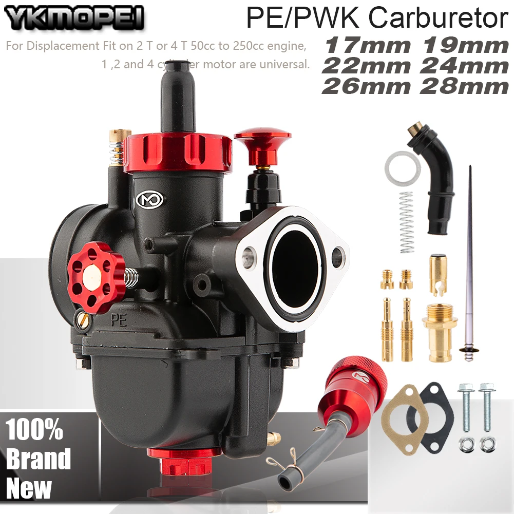 

Карбюратор мотоцикла PWK для двигателя от 50 до 350cc 2T 4T, полиэтиленовые фланцевые карбюраторы для GY6 YAMAHA SUZUKI HONDA JOG ATV Pit Dirt Bike