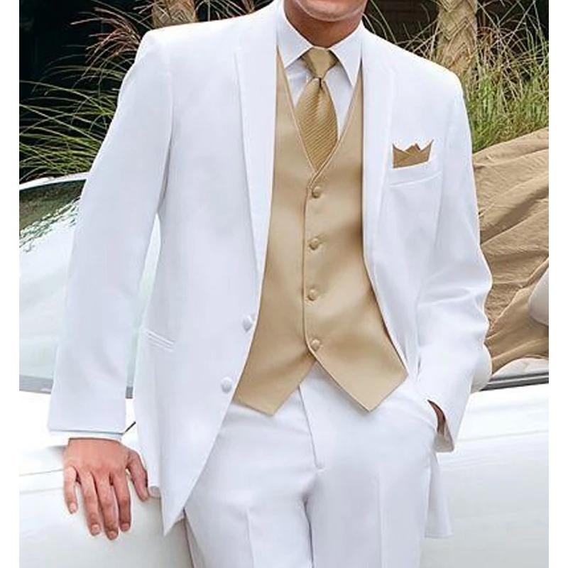 

Elegant Wedding Tuxedo For Groomsmen 2023 Man Fashion Formal Casual Costume 3 Piece Custom Men Suits Jacket Waistcoat With Pants