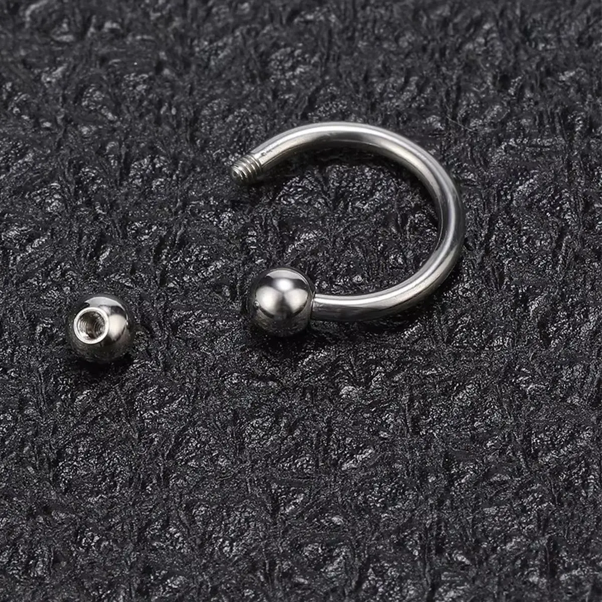 1PCS 16G Surgical Steel Nose Septum Horseshoe Hoop Earring Eyebrow Tragus Lip Piercing Ring Balls Spikes 6-12mm image 6