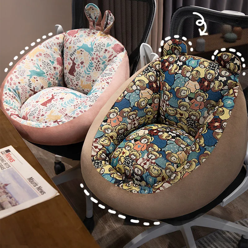 Thickened Cartoon Printed Tatami Cushion Cute Animal Futon Lazy Sofa for Living Room Comfortable Soft Hip Pad for Kids Adults