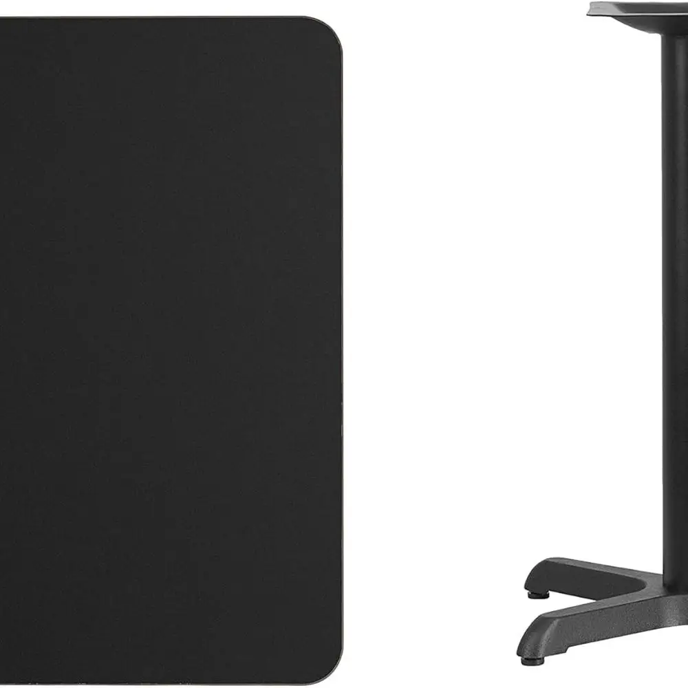 

Stiles 24'' x 30'' Rectangular Black Laminate Table Top with 22'' x 22'' Table Height Base