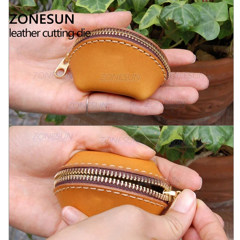 ZONESUN D1 Customized leather cutting die handicraft tool coin purse PVC/EVA sheet cutter mold DIY paper laser knife die