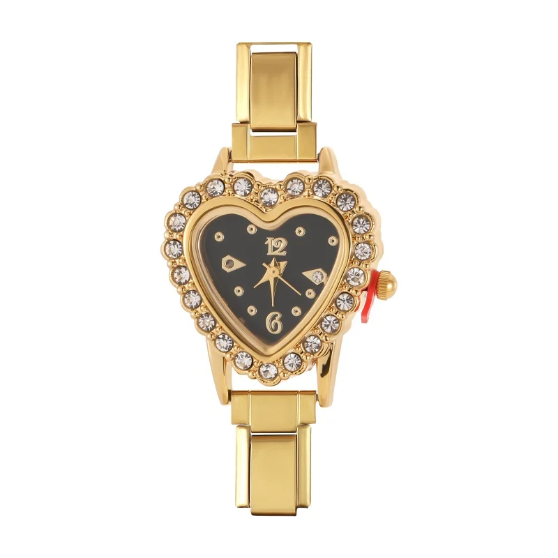 1 Pieza de Pulsera de Acero Inoxidable de Alta Calidad con Dijes Italianos de Zirconia en Forma de Corazón de 9mm de Ancho para Regalos de Cumpleaños al por Mayor