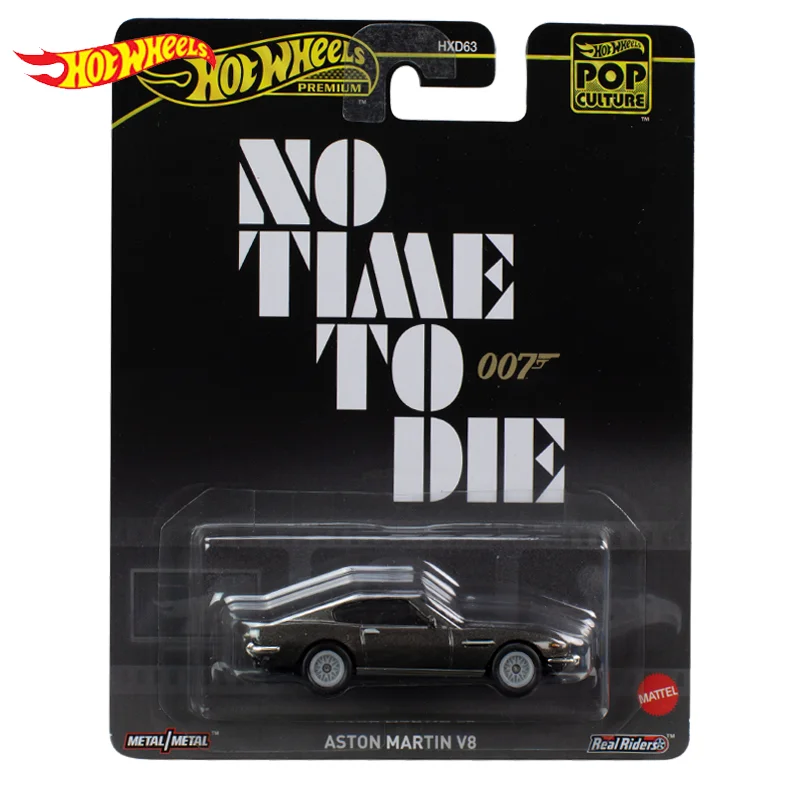 

Mattel Hot Wheels Premium Car Pop Culture Aston Martin V8 Boys Toys 1/64 Diecast 007 Movie Vehicles Models Birthday Gift