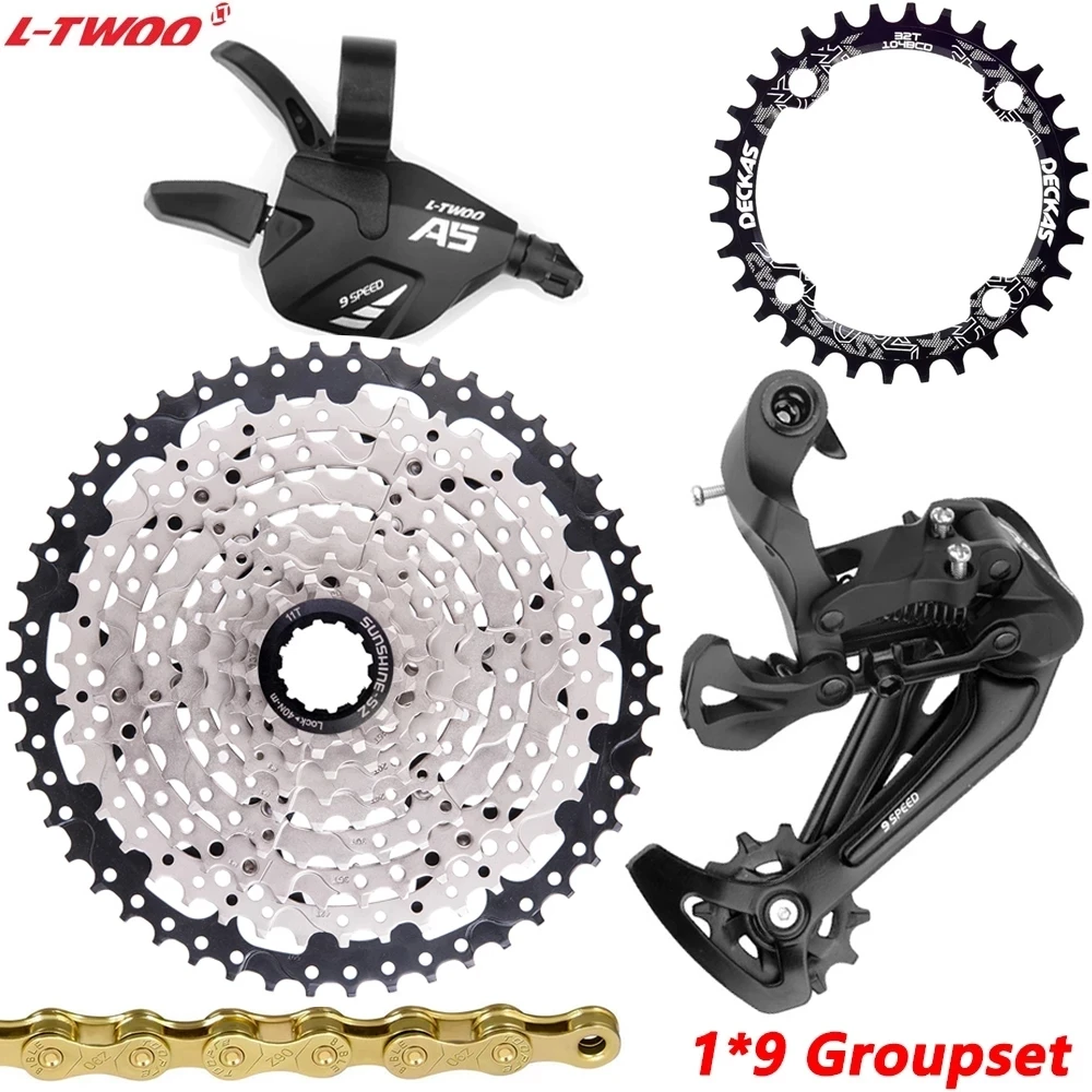 

LTWOO MTB 1X9 speed Groupset 9S A5 Trigger Shifter Rear Derailleur 9V chain Current 9 Speed 36T 40T 42T 46T 50T HG Cassette kit