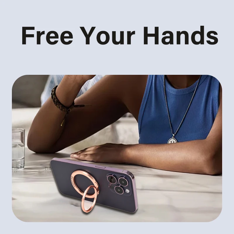 

Магнитный кольцевой держатель телефона для MagSafe, портативный магнит для мобильного телефона, складной кронштейн, съемная ручка-подставка для поддержки iPhone