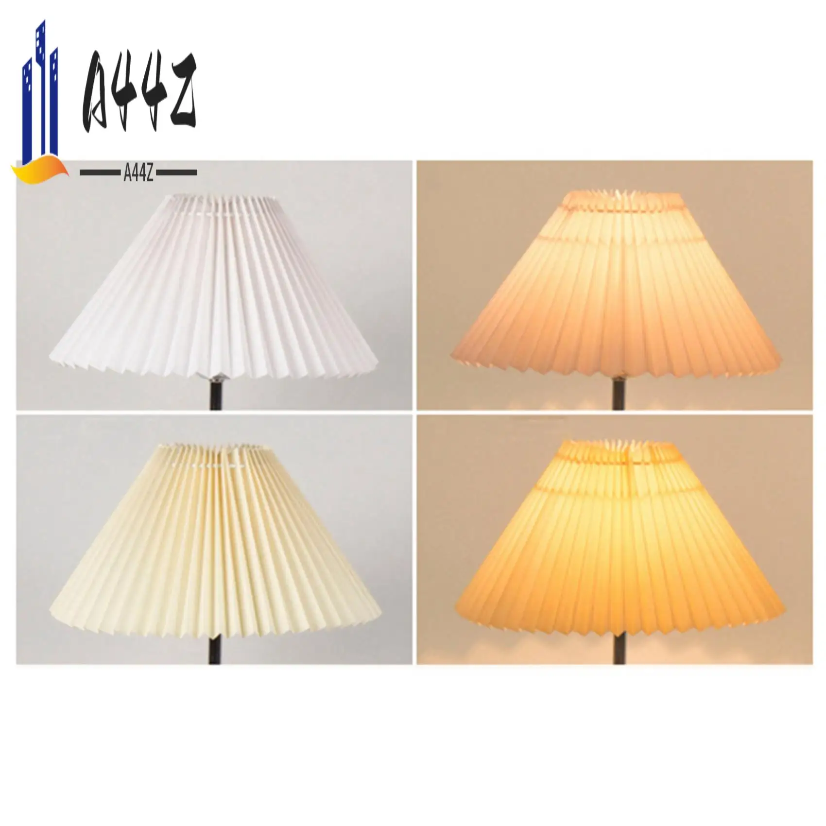 

A44Z-3X Pleats Lampshade Table Lamp Standing Lamps Japanese Style Pleated Lampshade Creative Desk Lamp Shade Bedroom Lamps -B
