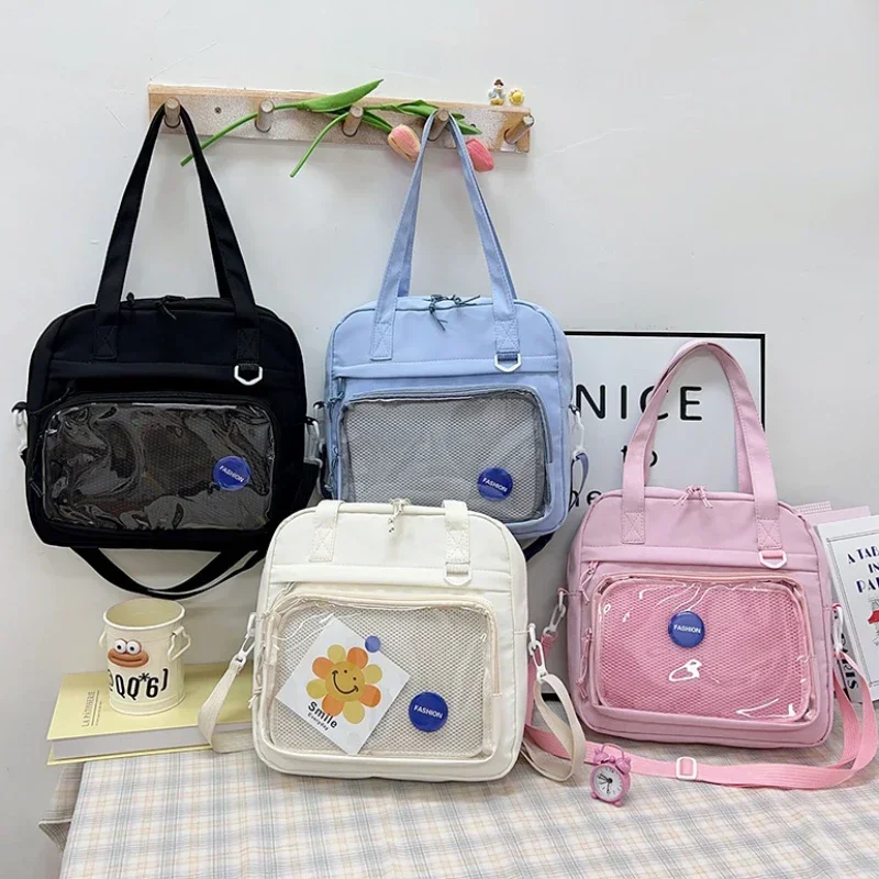 Japanese Style Kawaii Itabag for Dolls Large Handbags New Nylon School Bags for Teenage Girls Tote Shoulder Bag JK Crossbody Bag