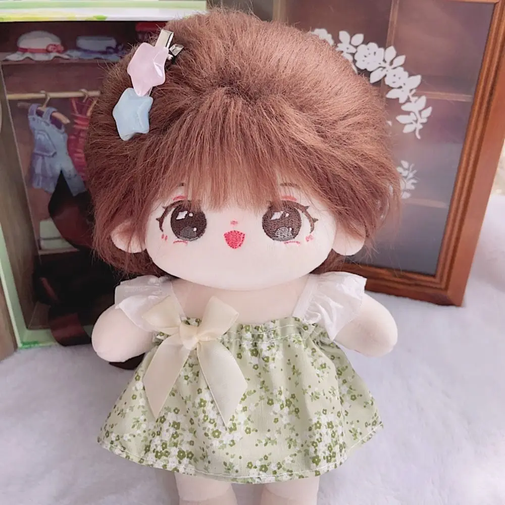 

Princess Dress 20cm Cotton Doll Clothes Star Hair Clip Outfit Cotton Doll Dress Doll Changing Mini Plush Doll Clothes