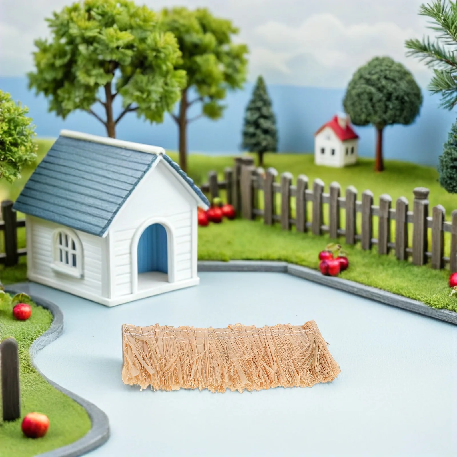 

9Pcs Faux Thatched Roof Grass Roll Miniature Artificial Straw Bales for Architecture Craft Fairy Garden Thatching Seasonal Decor