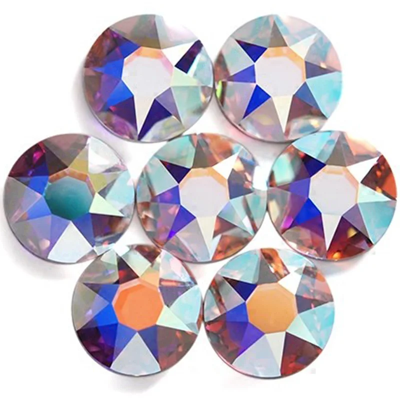 14400pcs Assorted Rhinestone Flatback Strass Crystals Non & Hot Fixed 8 Big 8 Small for Garment Nail Art Craft Decoration