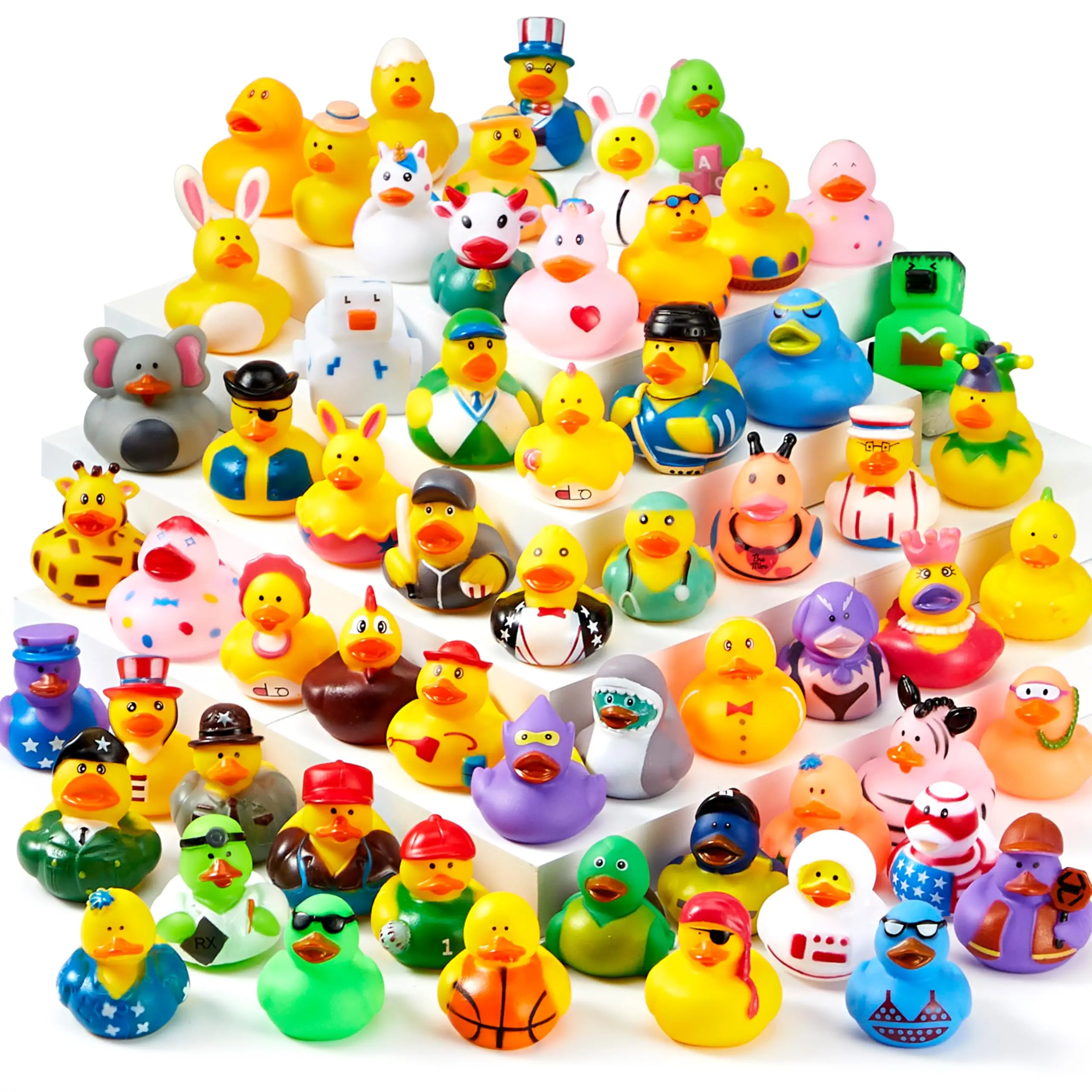 

300Pcs Rubber Duck,Random Assortment Mini Rubber Duck Toy for Kid Bath Shower Toy,Birthday Gift,Summer Beach Pool Activity Party