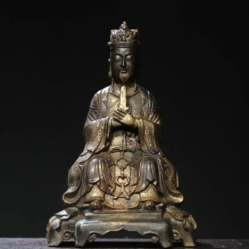 Hand-Cast Premium Brass Civil Official Buddha Statue - 4.4