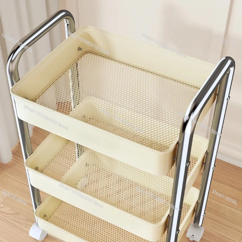 Multi-layer movable storage cart, organizer for snacks and sundries in living room