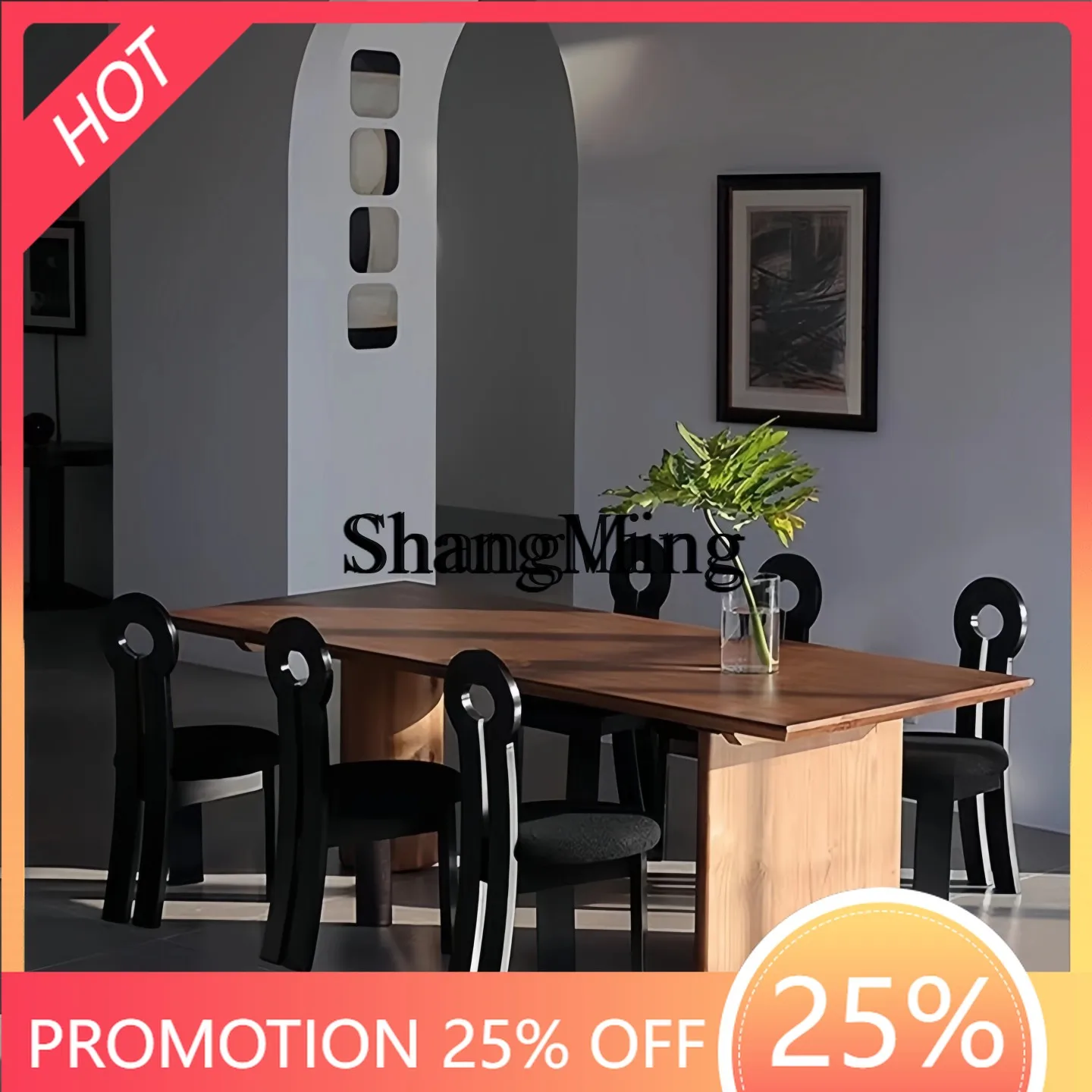 

FG new model natural solid wood rectangular dining table high-end household dining table commercial solid wood conference table