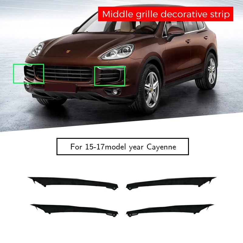 95850568540 95850568640 95850568545 95850568645 middle grille decorative strip for porsche cayenne 958.2 2015-2017