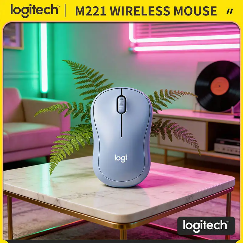 

Беспроводная мышь Logitech M221 Silent - эргономичный дизайн, подключение 2.4 ГГц, бесшумные нажатия, подходит для ежедневного использования дома и в офисе