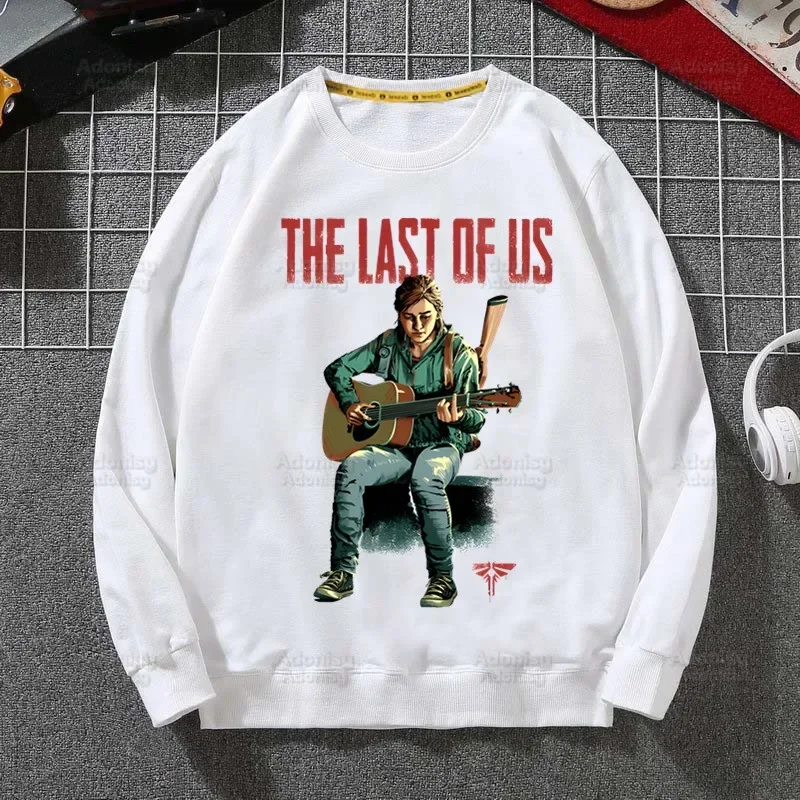 I Love Ellie Williams Men Hoodie Autumn Hip Hop Streetwear Men Pullover Sweatshirts Hoodies Mens White Color Hoodie Male